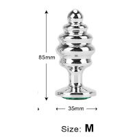 X-CITE GEM RIBBED SIL METAL PLUG MED